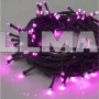 Новогодяя Гирлянда Нить Xmas Розовая 600 LED Зеленый провод 35 м 